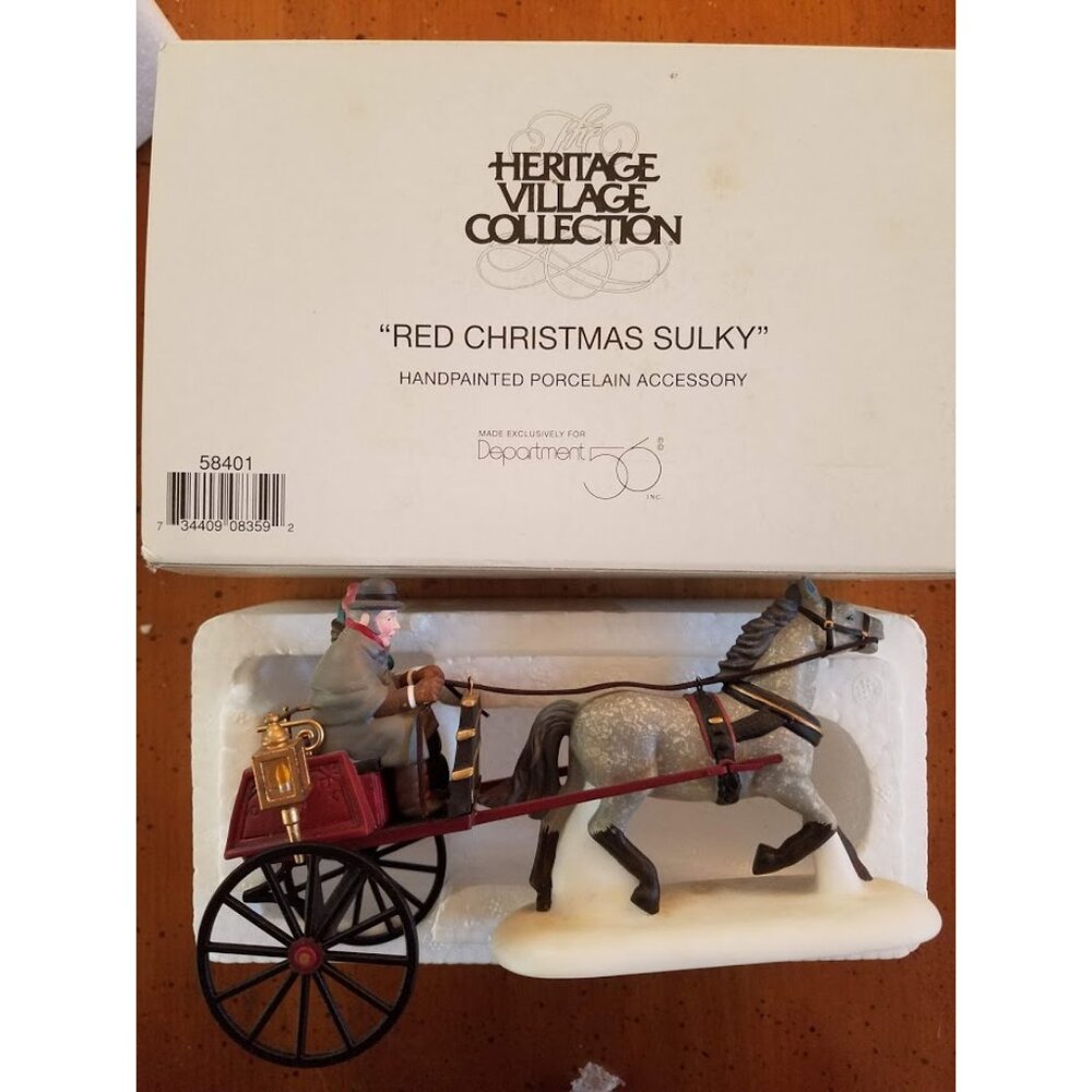 "Red Christmas Sulky" #58401 Heritage Village Collection